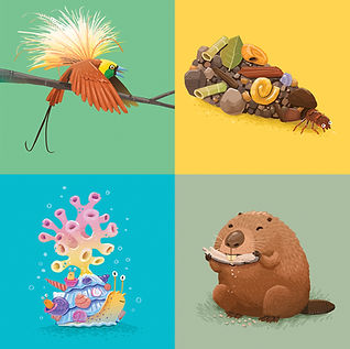 Illustrations for Leeds City Museum's Beavers to Weavers exhibition
